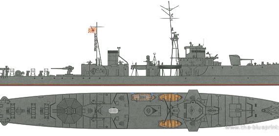 Ship IJN Ukuru [Destroyer Escort] - drawings, dimensions, figures